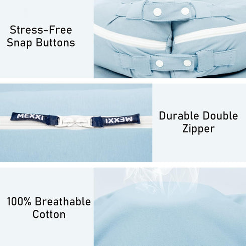 Organic Replacement Cover with Waterproof Pad | Premium Quality Spare Cover Certified Organic Cotton | Protects Against