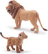 Gemini&Genius 2Pcs Lion Toys for Kids, Safari Animal Figures, Wildlife Family Lions Action Figures for Educational Toys