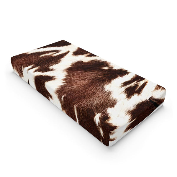 Cowhide Baby Changing Cover, Baby Shower Gift, Western Baby Decor, Cowprint Changing
