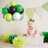 Green Black and White Balloons - 60 PCS Set with Confetti Balloons for Video Game Football Theme Party