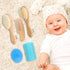 Set 5 1 Wooden Natural Goat Bristle Brush and Cradle Cap Comb - in Baby Grooming Kit for Newborns, Toddlers, Boys