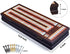 Set 3 9 Pegs2 BIVOMON Wooden Cribbage Board Game with Large Storage Area, Track Cribbage Board, Metal Playing