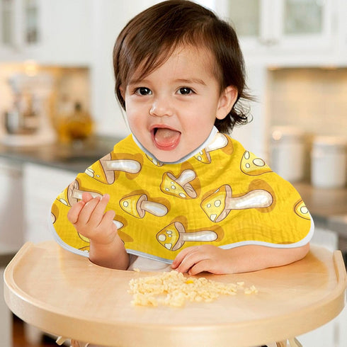 YEGAME Set 1 11 22 Inch Muslin Baby Burp Cloths of - Mushroom Super Absorbent Cotton Burping Rags Soft Baby Washcloths