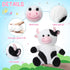 Syhood 6 Pcs 10 Inch Cow Stuffed Animal Plush Toy, Soft Cuddly Cow Plushie Doll, Cute Black and White Gifts for Kids