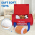 0-12 4 0-3-6-9-12 1st 1 KMUYSL Baby Toys Months, My First Sports Bag Plush Toy - Sensory Balls Soft Toys with Crinkle