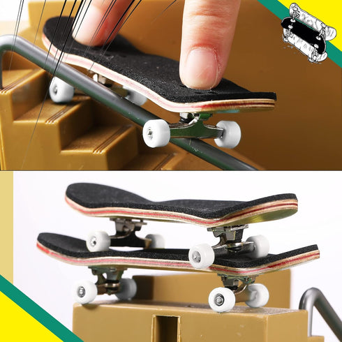 Zhehao 8 Pcs Fingerboard Bearing Wheels, Standard Tool with CNC Lathed Bearing and Nut Driver for Finger Skateboard