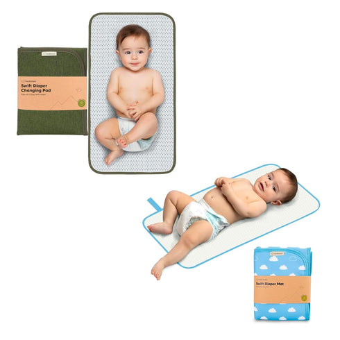 KeaBabies Portable Diaper Changing Pad and Waterproof Foldable Baby Changing Mat -