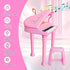 Love&Mini 31 Keys Pink Piano Keyboard Toys for Girls, with Microphone and Stool, Toddler Music Gifts for Ages 1-5