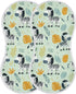 decor gift 4 Pack 22x11in Cotton Muslin Burp Cloth Breathable Funny Jungle Zebras Green Feeding Cloth for Unisex