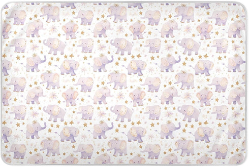 siphylline Minimalist Cartoon Elephants Extra Large Resuable Bed Underpads Waterproof Washable Baby Diaper