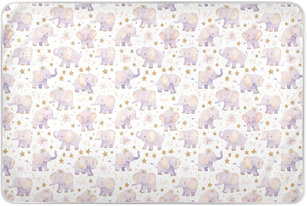 siphylline Minimalist Cartoon Elephants Extra Large Resuable Bed Underpads Waterproof Washable Baby Diaper