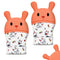 HOTUT 2Pack Silicone Teething Mitt, Rabbit Baby Teething Toy for 0-6 6-12 Months,