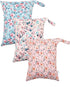 Wet Dry Bags 3 Pack Two Zipper Pockets Travel Beach Pool Reusable
