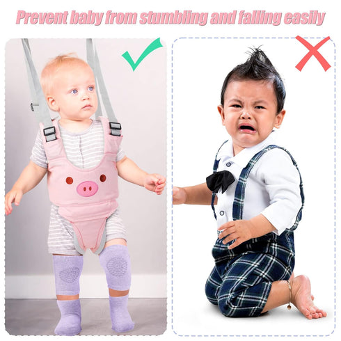 4 4 7-24 Xuniea Baby Walking Harness Breathable Handheld Baby Walker Assistant Belt Adjustable Toddler Walking