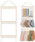 POVETIRE Pacifier Clip Holder Baby Bibs Organizer, Neutral Baby Bandana Drool Bibs