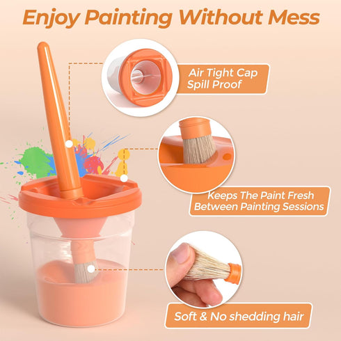 14 8.45oz/250ml, Nicpro Colors Large Washable Paint for Kids Non Toxic Children Tempera Finger Paints with Paint