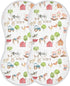 Set 4 Pack vvfelixl Baby Burp Cloths Watercolor Farm Animals Baby Newborn Cotton Burping Cloths Baby Washcloths White