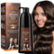 Instant Black Hair Dye Shampoo for Gray Hair Coverage | Hair Color Shampoo for Men/Women | 3 in 1-100% Grey Cover,