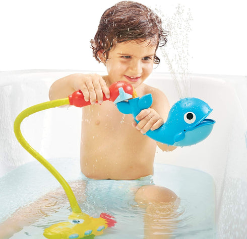 1-3)- Yookidoo Baby Bath Toy (Ages Submarine Spray Whale With Hand Pump and Hose - Mold Free Battery Operated Toddler
