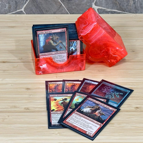 BCW Spectrum Prism Deck Case - Carnelian Red, 1 ct, Fits 100 Double-Sleeved Cards, Trading Card Storage