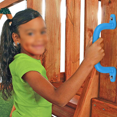 Playset Handles Playground Slide - SELEWARE Safety Hand Grips Bar for Outdoor Playhouse, Jungle Gym, Treehouse
