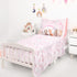 Set 4 Set Hooyax Toddler Bedding for Girls - Piece Rainbow Toddler Comforter Includes Fitted Sheet, Comforter