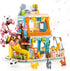 QLT QIAOLETONG Cute Cat House Toy Building Set for Girls 6-12, 521 PCS Friendship House Kit Compatible with Lego