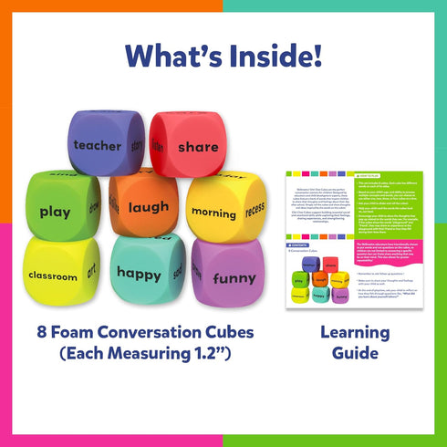 8 4, 5, 6, 7 Skillmatics Conversation Cubes for Kids - Foam Cubes for Social-Emotional Learning, Classroom