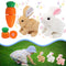 Bunny Stuffed Animal Plush, Interactive Electronic Pet Hopping Bunny Toy, Realistic Stuffed