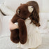 24 Inch 4 Cozy Weighted Bear Stuffed Animal Brown Bear Plush Toy Pound Soft Fur Long Arms Hugging Toy Gift for Kids