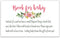 Giftideaworkshop Pink Flowers Books for Baby Shower Request Cards (50 Pack), Baby Shower Invitation Inserts