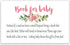 Giftideaworkshop Pink Flowers Books for Baby Shower Request Cards (50 Pack), Baby Shower Invitation Inserts