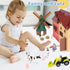 '-140 Set Playset 3-7 Peagprav Farm Animals Figurines Toys pcs Toy Barn Toy Horse Stable Tractor Trailer Windmill Farmer