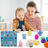 24 Pcs Easter Eggs with Mochi Squishy Toys, Animal Stress Reliever Squishy Toy for Kids Easter Eggs Hunt, Party Favor