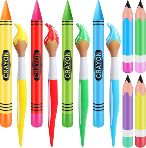 12 Pcs Inflatable Crayons Balloons Set Giant Crayons Jumbo Pencils Large Paint