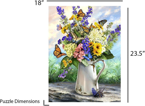 Springbok Puzzle to Remember - Alzheimer & Dementia Activity - 36 Piece Jigsaw Puzzle Butterfly Blossom