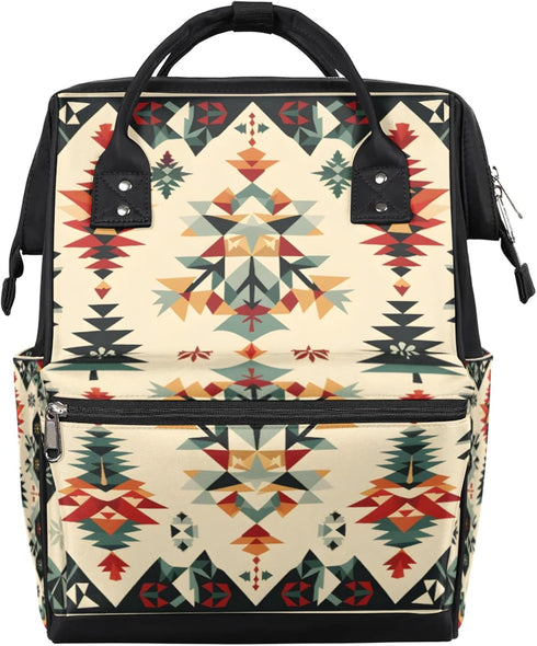 Hsnar Boho Christmas Waterproof Diaper Bag Backpack Large Capacity Baby Bag with Stroller