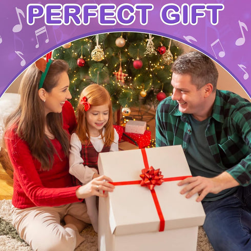 Set 2 Set Lewtemi of Musical Instruments Include Toy Trumpet and Saxophone Plastic Trumpet Educational Christmas Toy