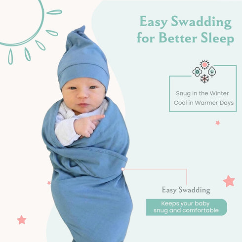 Caden Lane Baby Swaddle & Receiving Blanket, Soft, Breathable & Temperature-Regulating Bamboo Viscose Fabric