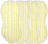decor gift 4 Pack 22x11in Cotton Large Burp Cloths for Baby Breathable Light Yellow Stripe Baby Rags for Unisex