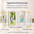 Family Handprint Frame Kit, Dual Rotating Photo & Handprint Display, DIY Keepsake Craft with Wooden Frame, Non-Toxic