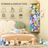 Jtksfcl Stuffed Animal Storage Wood Corner Plush Toys Holder with Star Pattern, Length Adjustable Hanging Stuffed