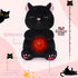 Breathing Stuffed Animal - Black Cat Plush Baby Toy, Soothing Sound Machine with Realistic Breathing Motion and Lights