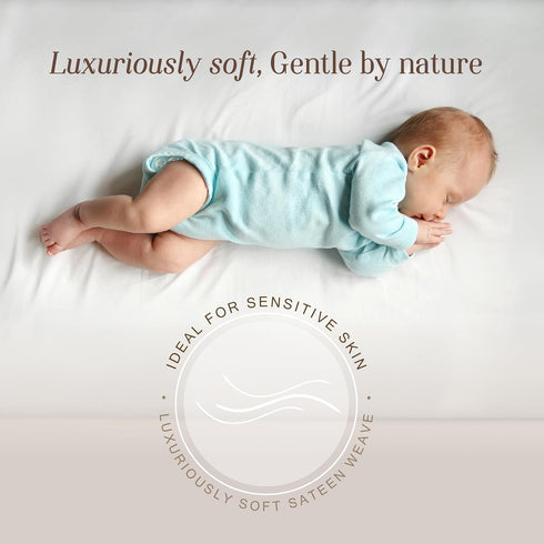 100% Bella Coterie Luxury Bamboo Viscose Crib Sheet | Organically Grown | Ultra Soft | Cooling for Better Sleep | Deep