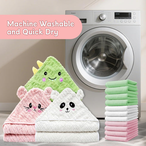 Generic 14 Set, 3 11 PCS Thicken Baby Towels PCS Soft Hooded Baby Towels & PCS Washcloths, Baby Bath Towels