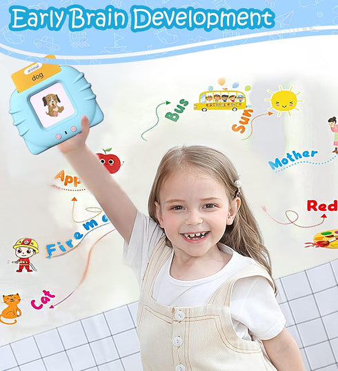 Talking Flash Cards Toddler Toys, Educational Toys for Toddlers 1-3, 510 Sight Words - Blue