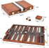 Backgammon Set - 15 Inches Classic Board Game with Leather Case, Portable Travel Strategy Game for Adults and Kids