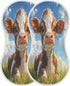 YETTASBIN Cute Cow Muslin Baby Burp Cloth, Super Soft Absorbent Cotton Burp Rag Baby Bibs Feeding Cloth for Newborn