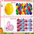 QXCMFNI 30 Pack Prefilled Easter Eggs with Plush Bunnies,Pre Filled Easter Eggs with Stuffed Toys Inside,Easter Basket