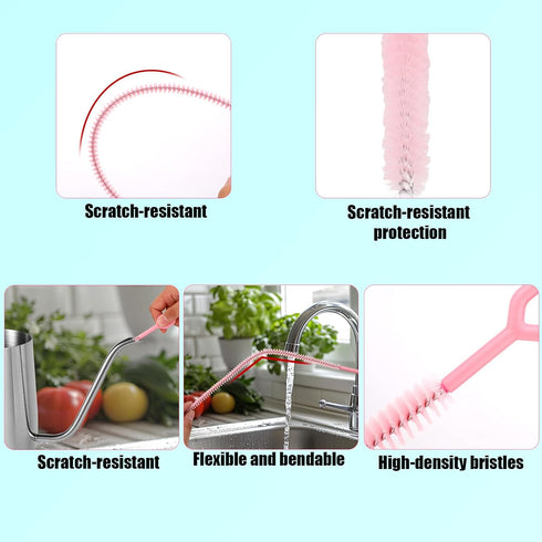 BOXOB 6pcs 31.5cm/12.4in Straw Cleaner Brushes for Stanley, Extra Long Full Bristles Coverage Reusable Straw Brush